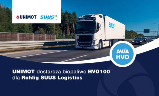 Unimot dostarcza biopaliwo HVO100 dla Rohlig SUUS Logistics  do transportu drogowego